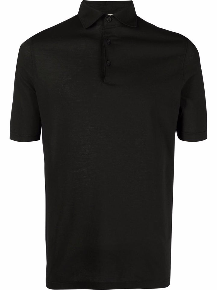 Basic black polo shirt