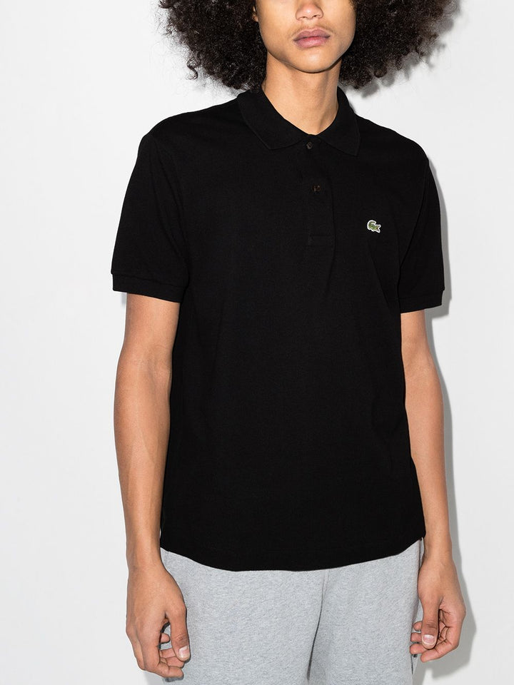 Regular fit black polo shirt