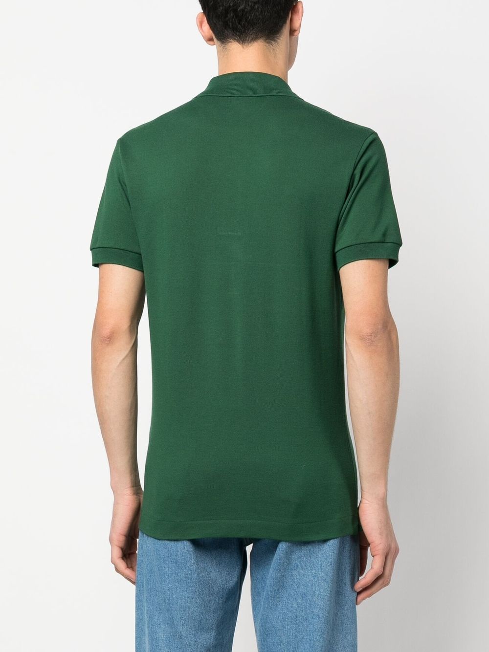 regular fit green polo shirt