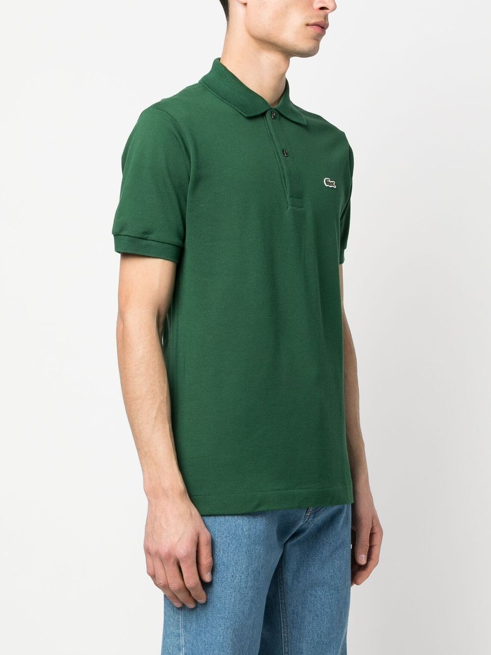 regular fit green polo shirt