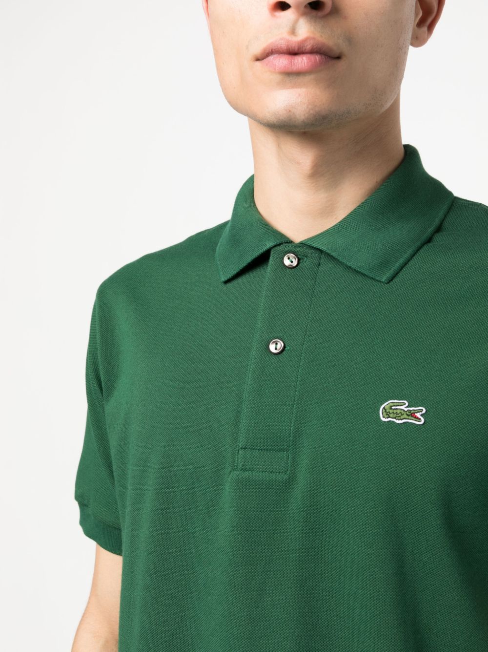 regular fit green polo shirt