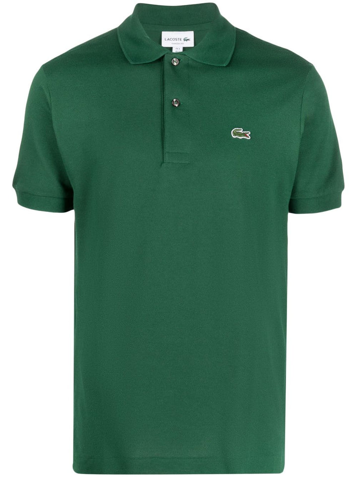 regular fit green polo shirt