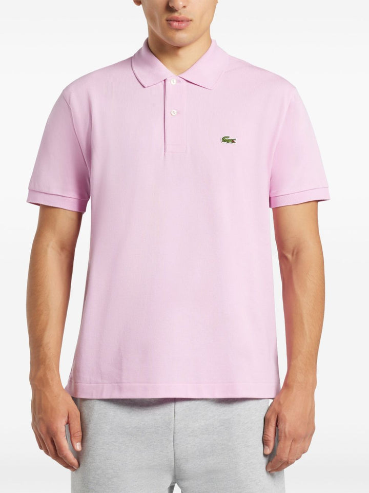 Regular fit pink polo shirt