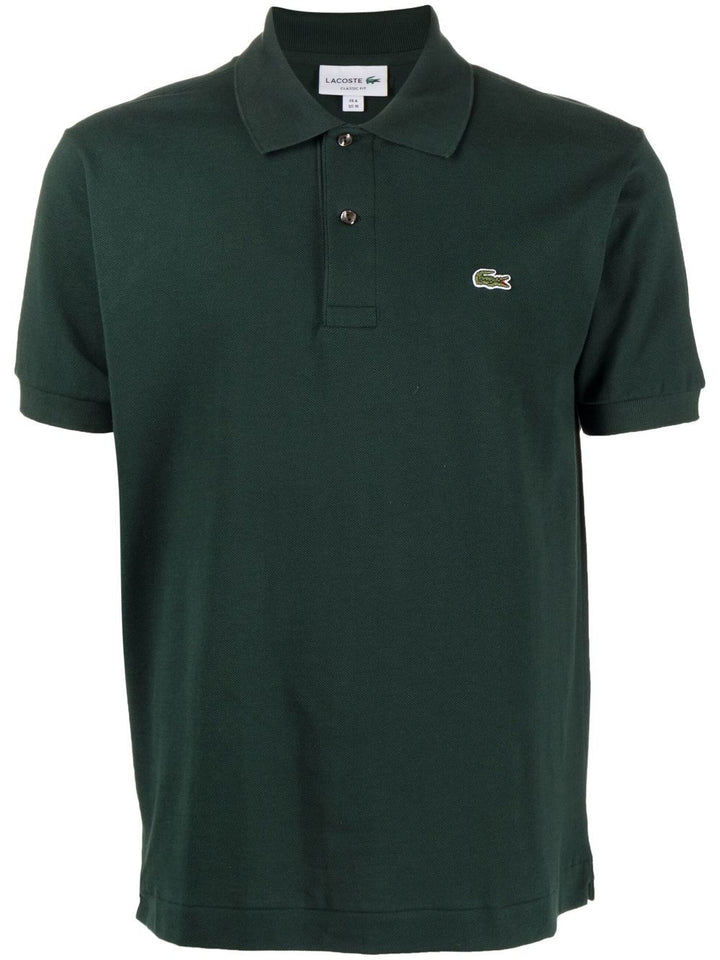 Regular fit dark green polo shirt