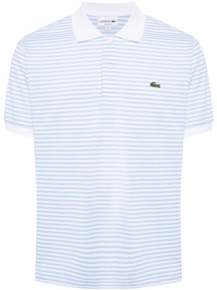 Striped blue polo shirt