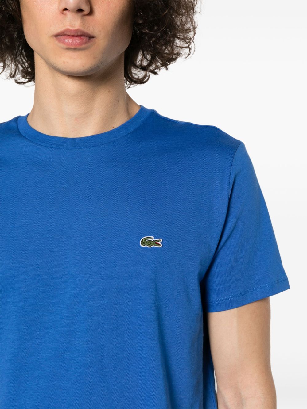 T-shirt basique bleu électrique