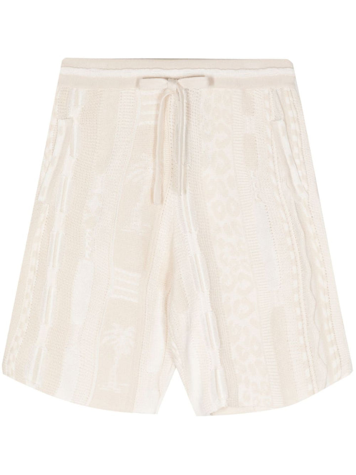 Bermuda shorts in milky knit