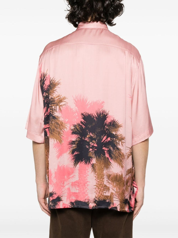 Pink shirt with Palm print