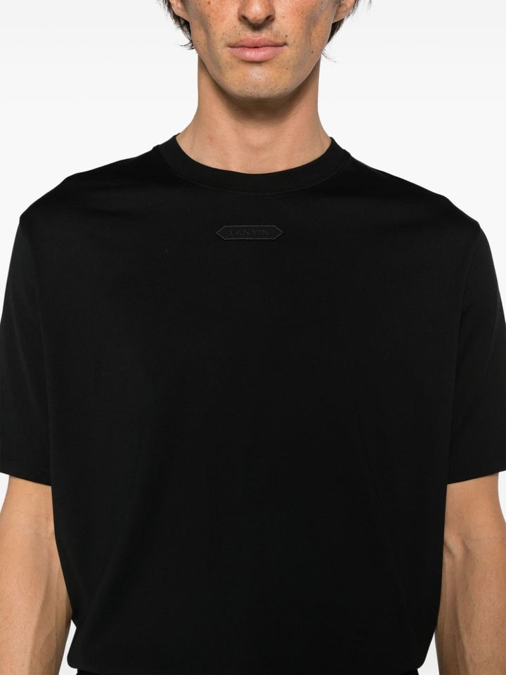 T-shirt nera logotype regular