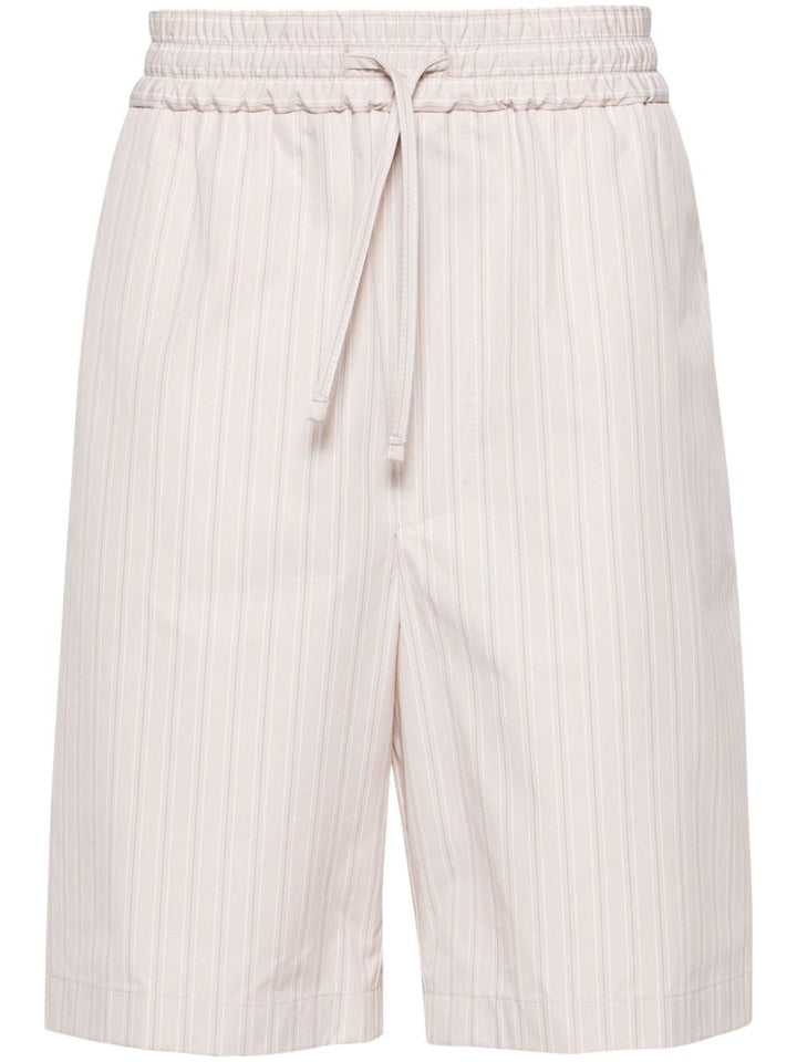 Striped sand Bermuda shorts