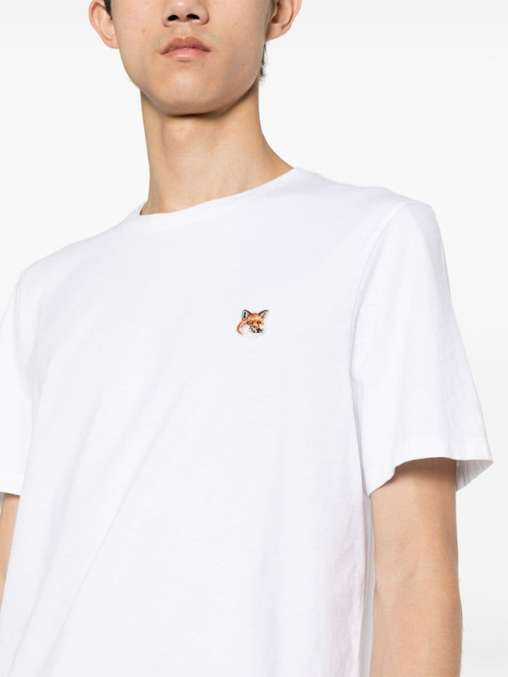 T-shirt logo renard blanc