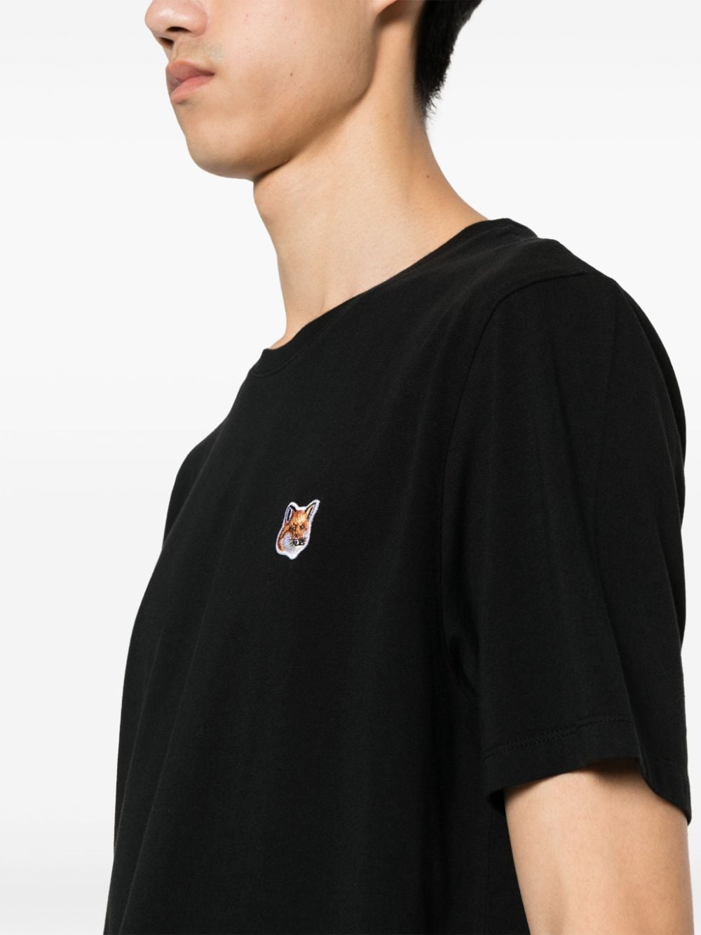 T-shirt nera logo fox
