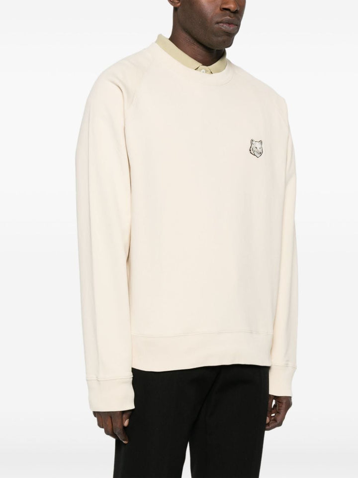 Beige sweatshirt with embroidered logo