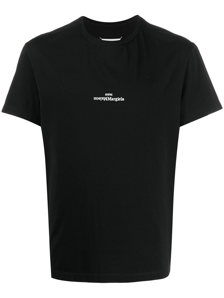 T-shirt noir à logo