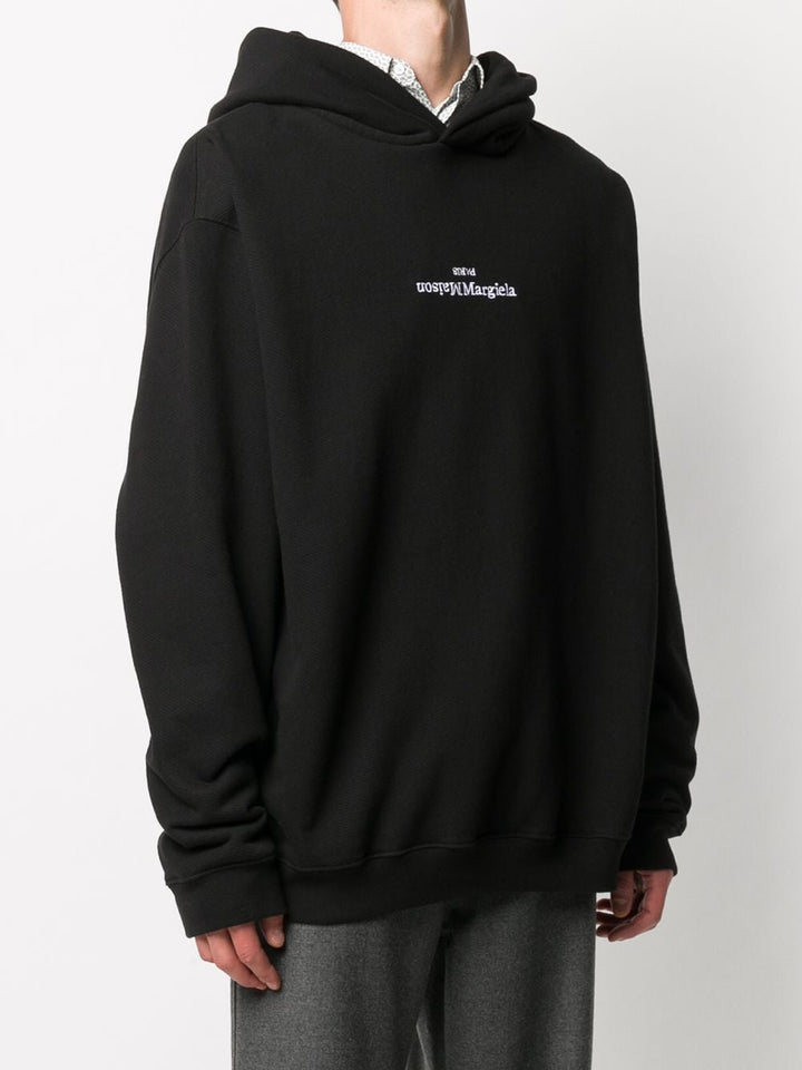 Black upsidedown logo sweatshirt