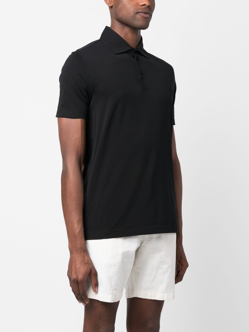 Black polo shirt