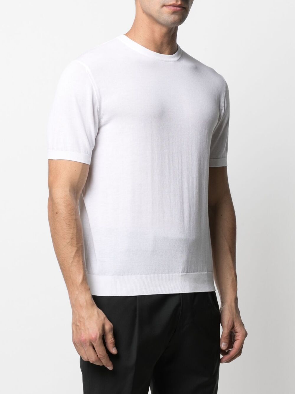 T-shirt bianca in maglia