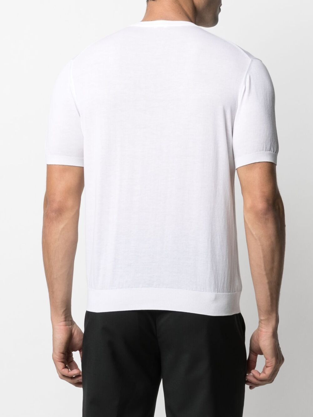 T-shirt bianca in maglia