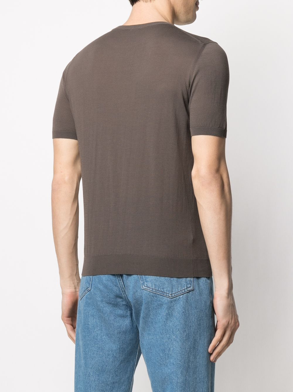 T-shirt tortora in maglia