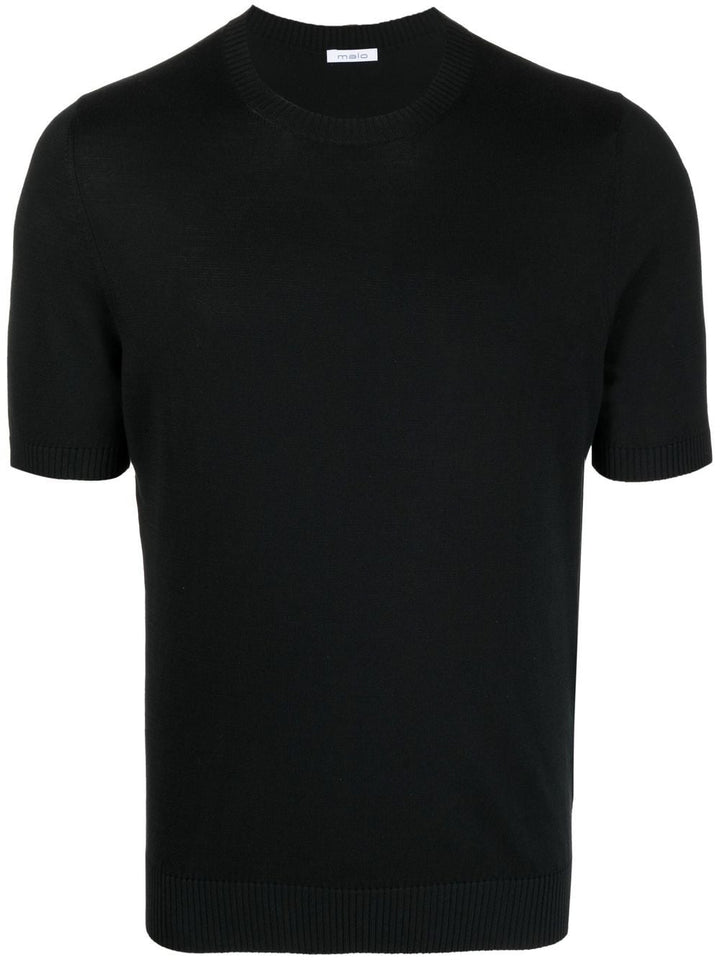 black knit t-shirt