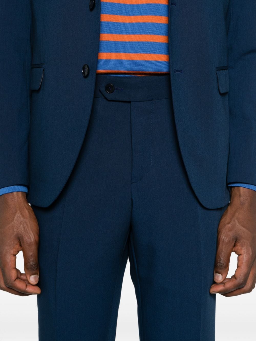 Navy single-breasted suit