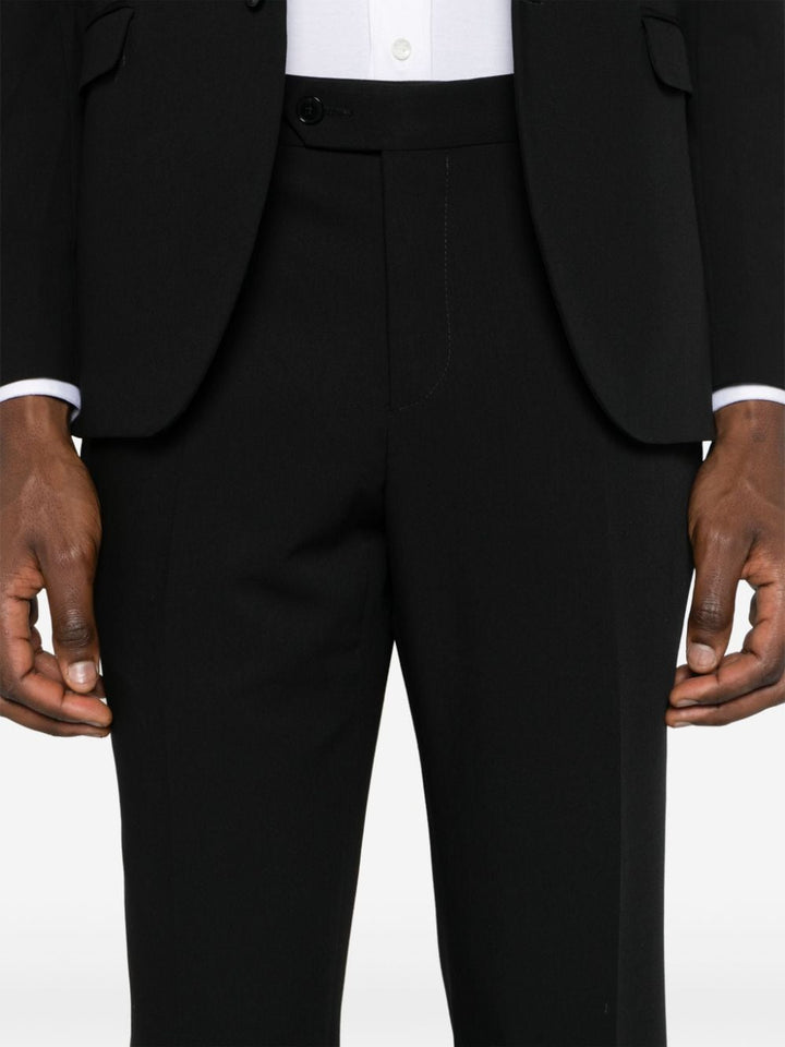 Black single-breasted suit