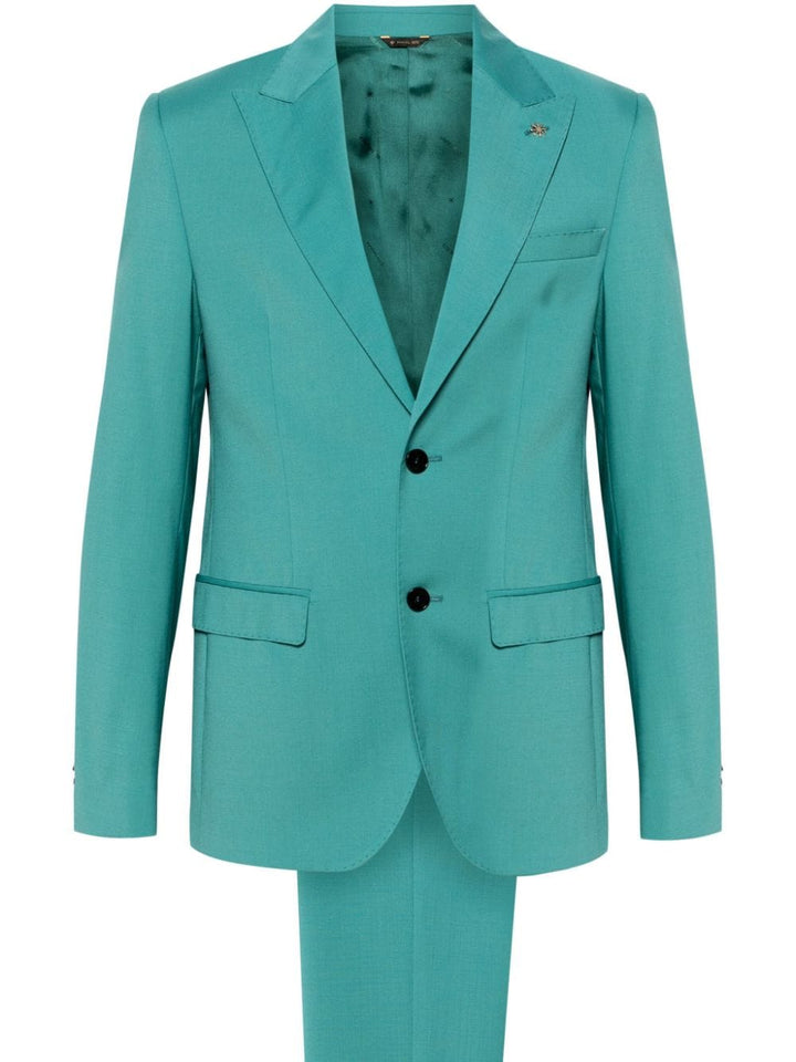 Tiffany green single-breasted suit