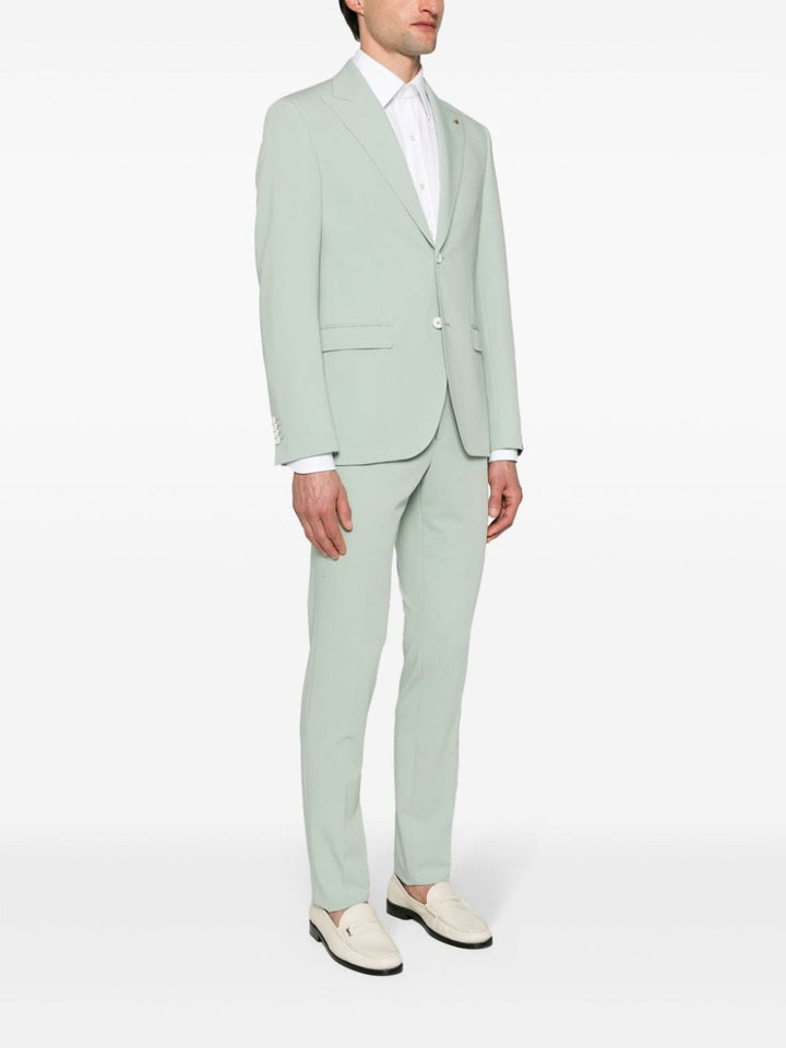 Stretch water green single-breasted suit