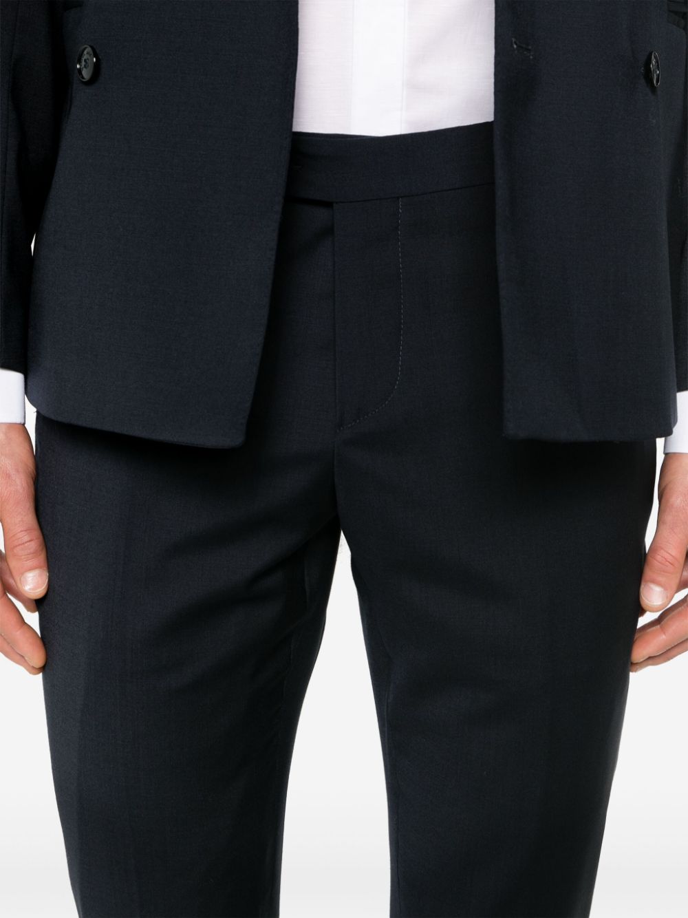 Navy blue double-breasted suit
