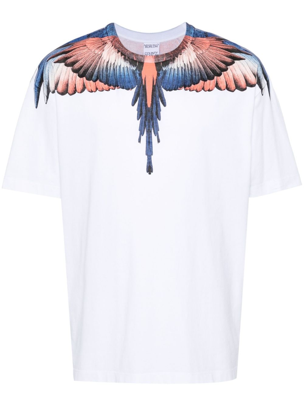 T-shirt bianca stampa icon wings multicolor