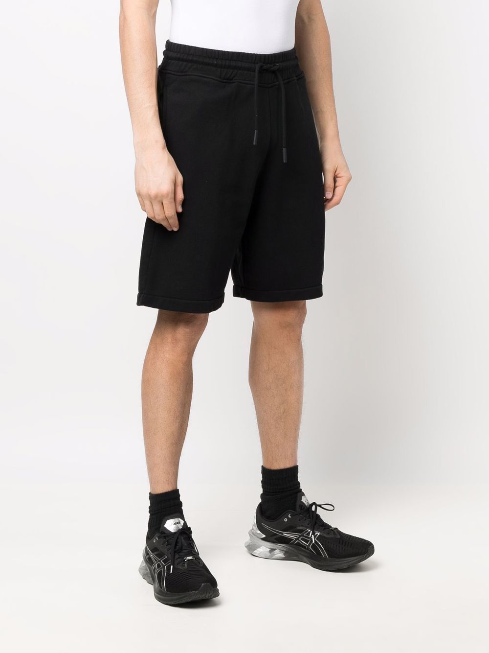 Black fleece shorts