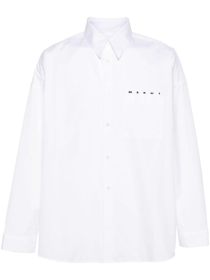 Camicia bianca con logo