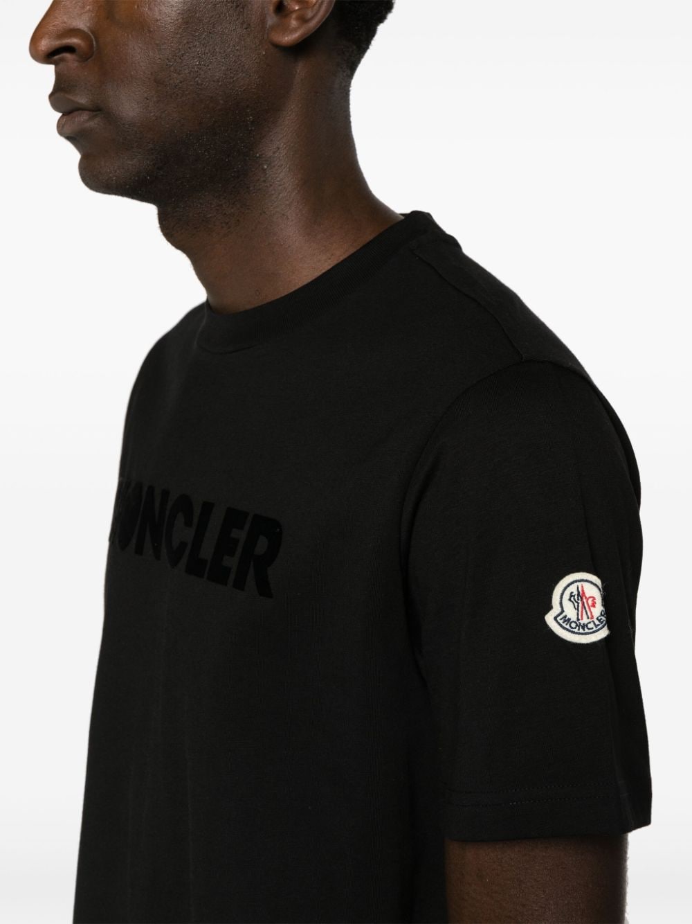 Black T-shirt with logo print