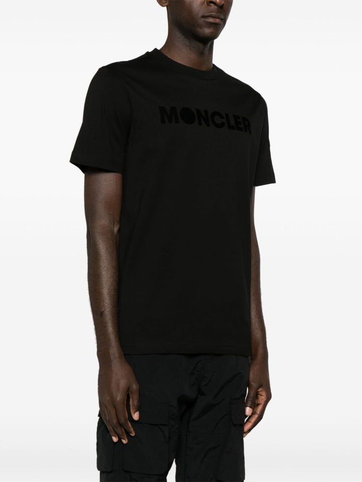 Black T-shirt with logo print