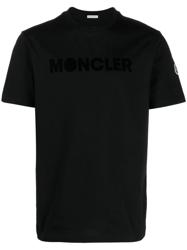 Black T-shirt with logo print