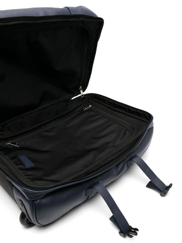 Blue leather trolley