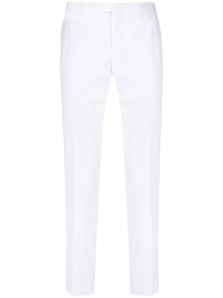 Pantalone bianco in cotone slim-cut