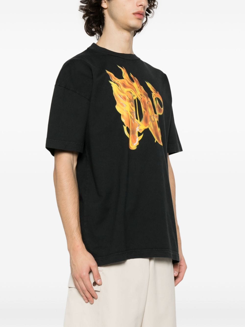 Burning logo black t-shirt