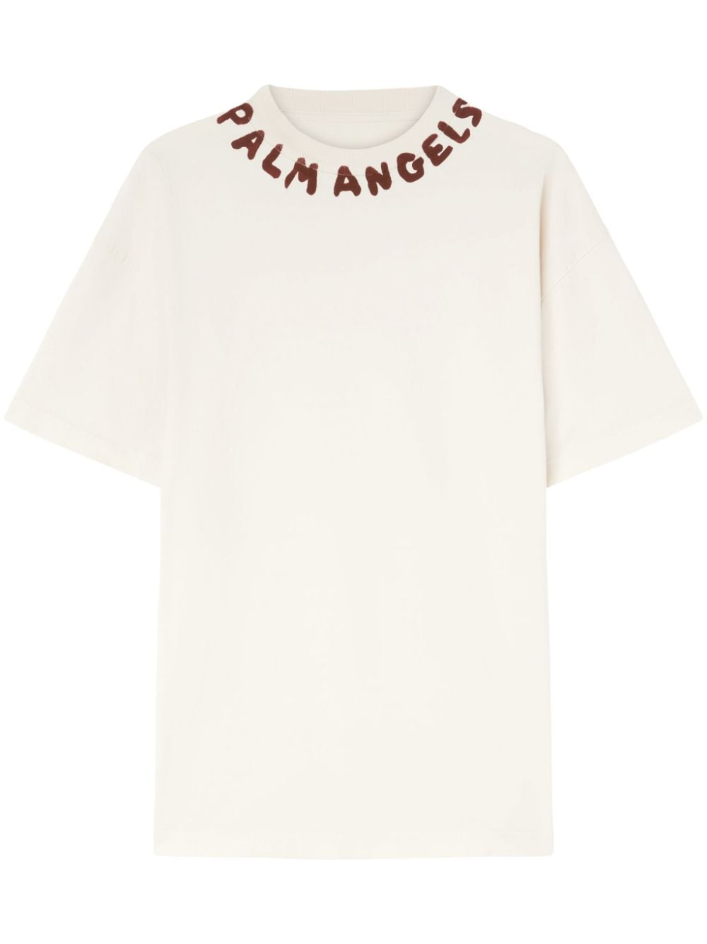 White t-shirt with logo on the neck