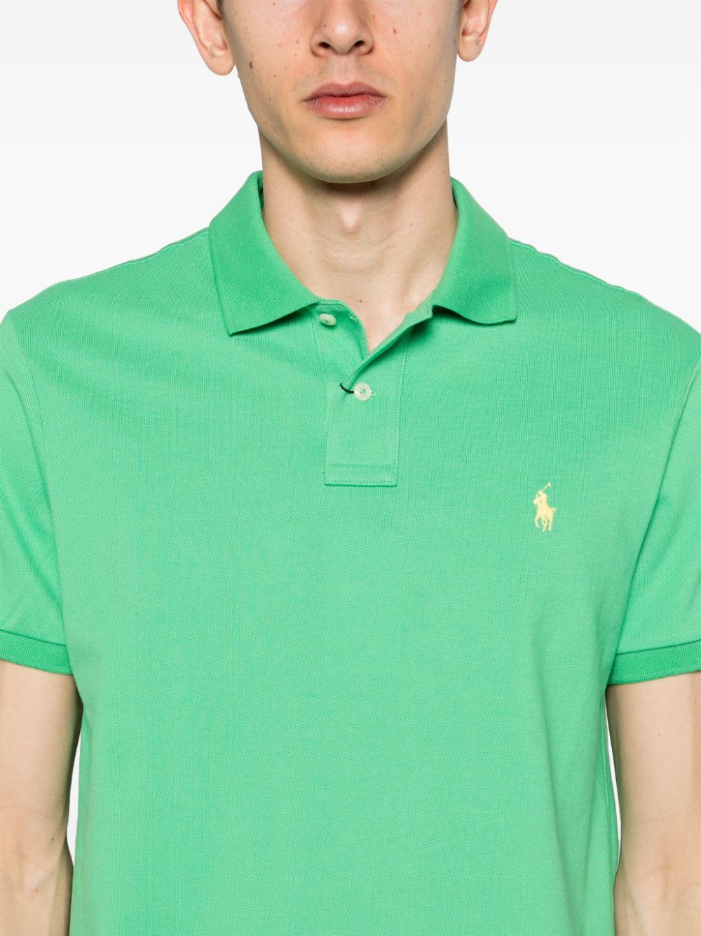 Apple green polo shirt