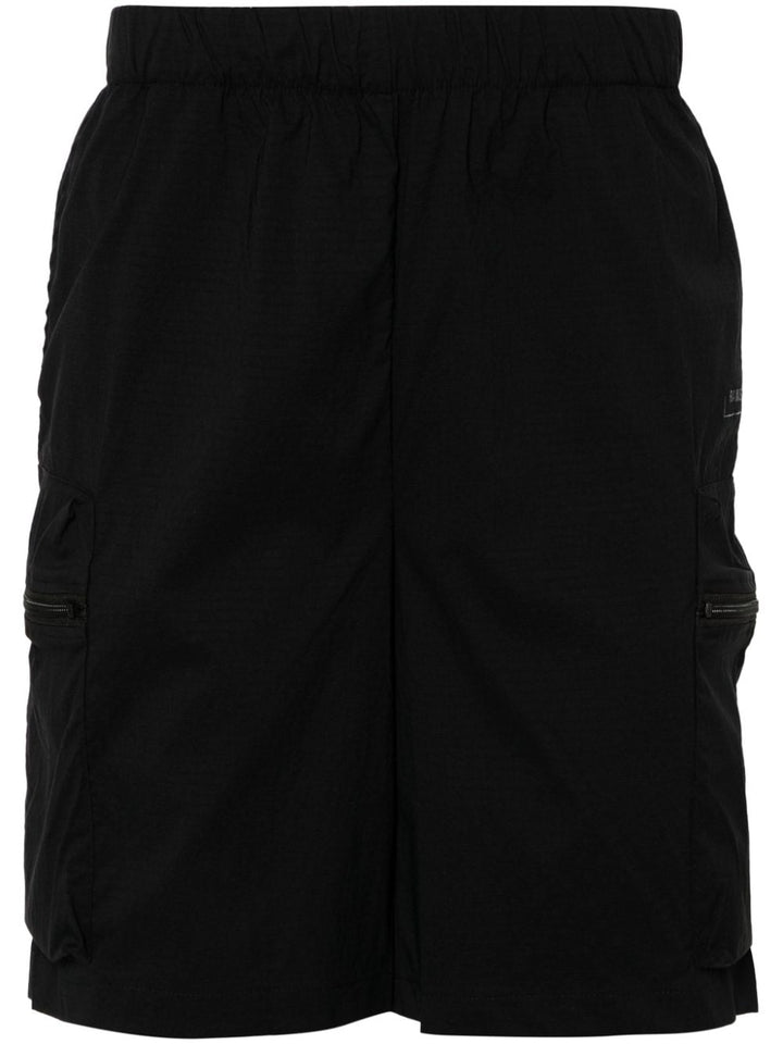 Black Bermuda shorts with pockets