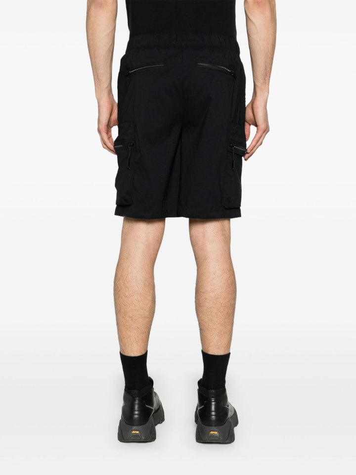 Black Bermuda shorts with pockets