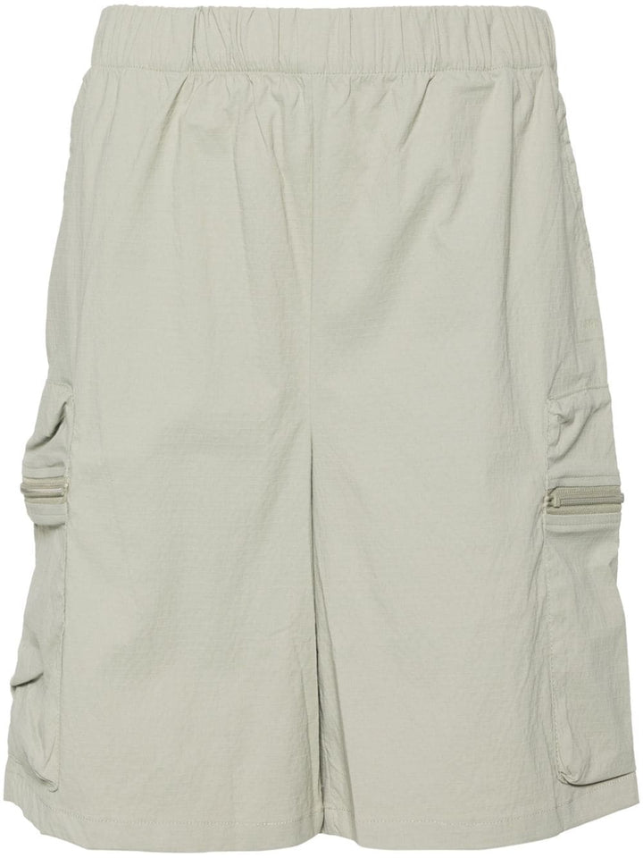 Sage green Bermuda shorts with pockets