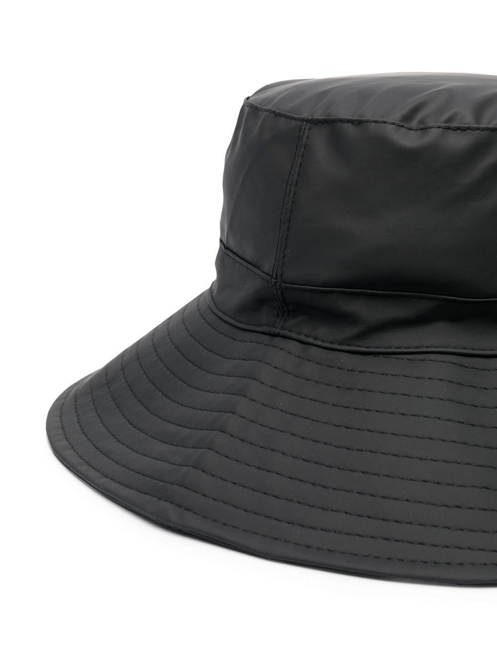 Black wide brim bucket hat
