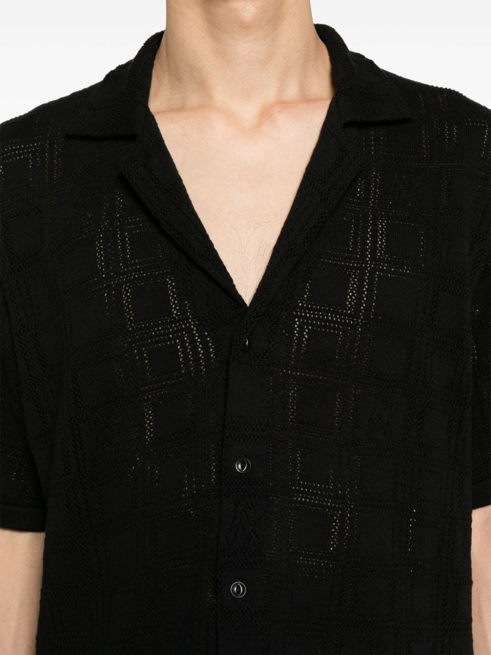 Black knitted shirt