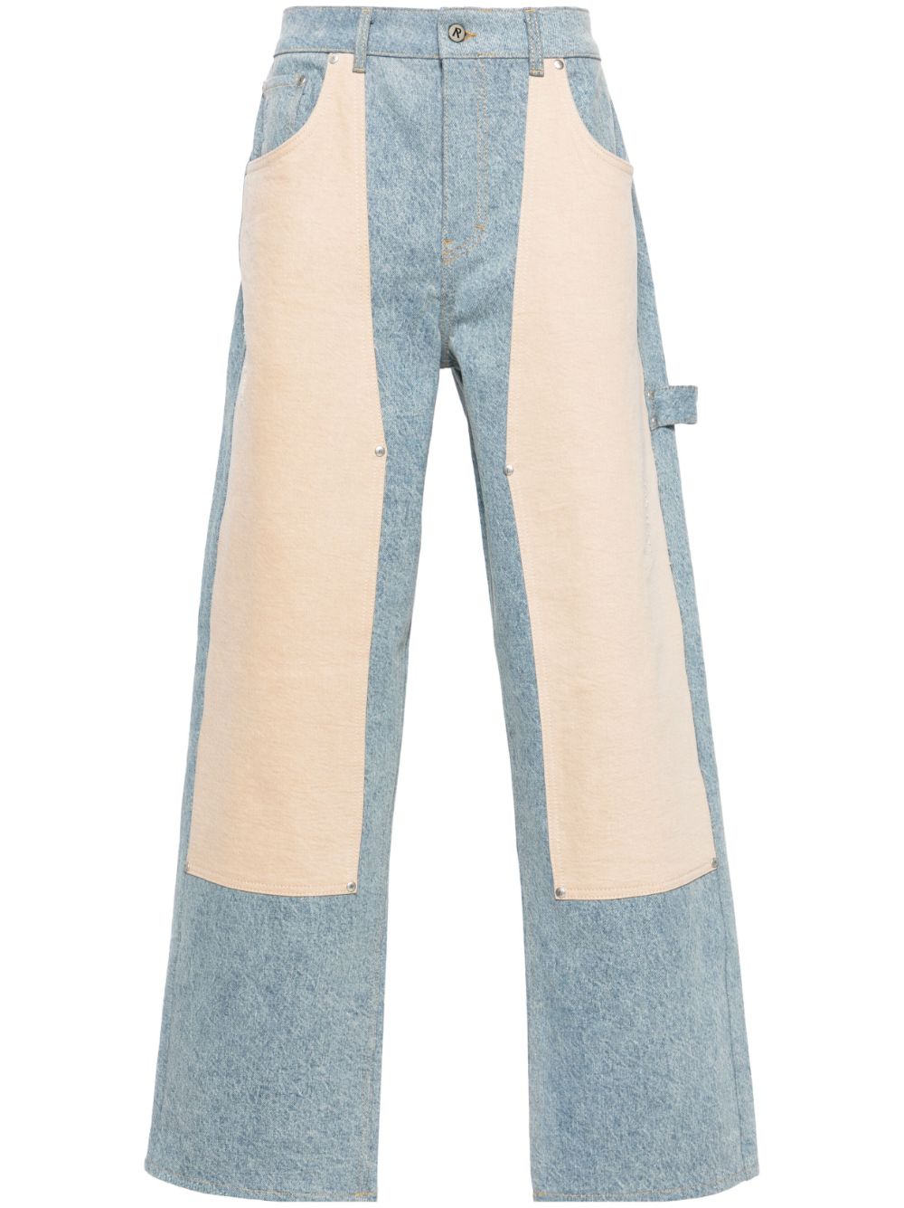 R3C-V2 jeans with color-block design