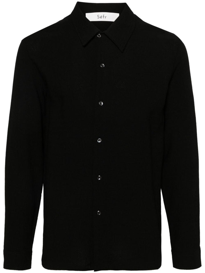 Black crepe shirt