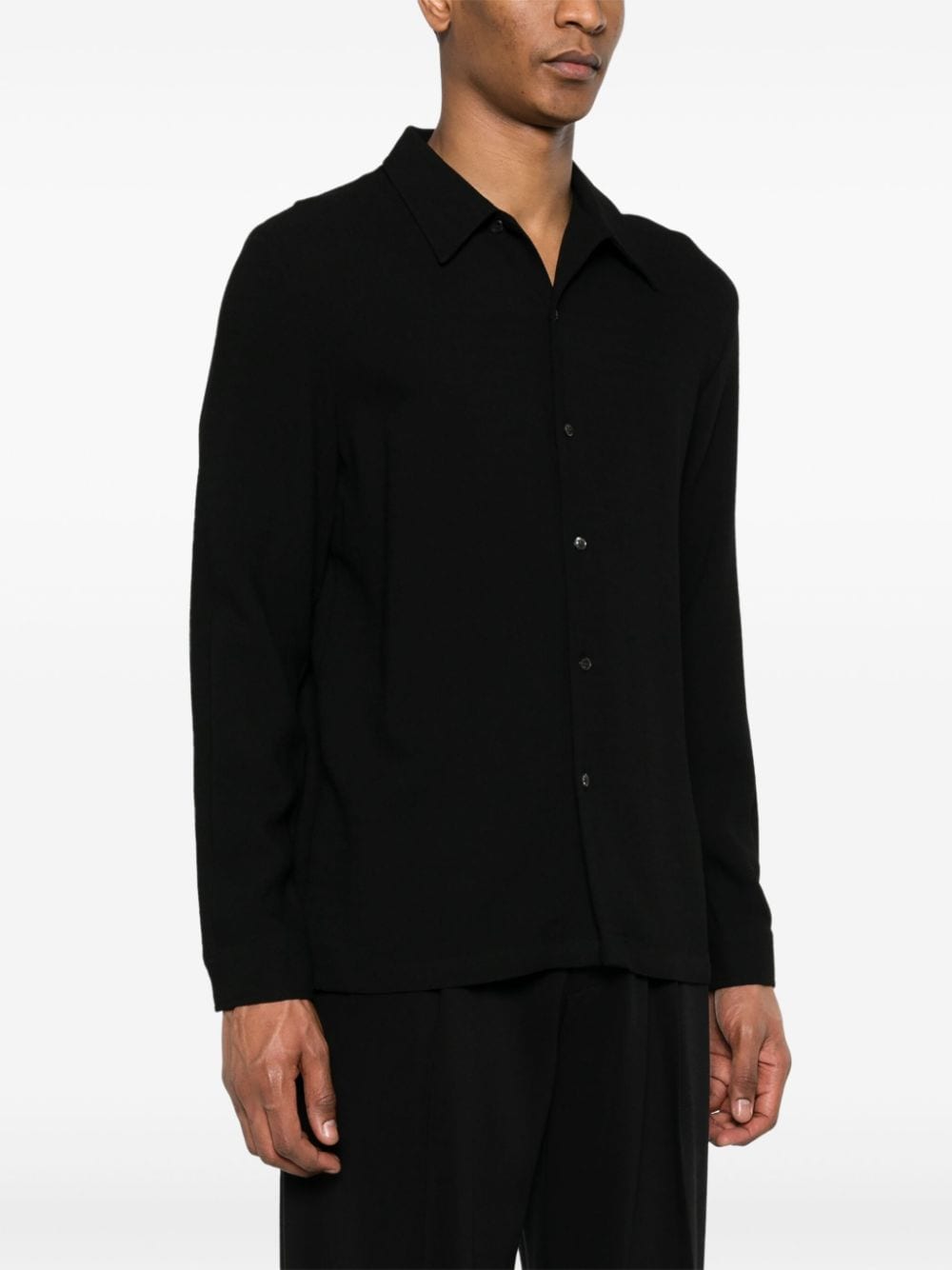Black crepe shirt