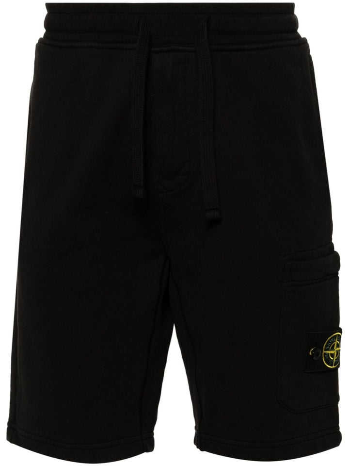 Black fleece shorts