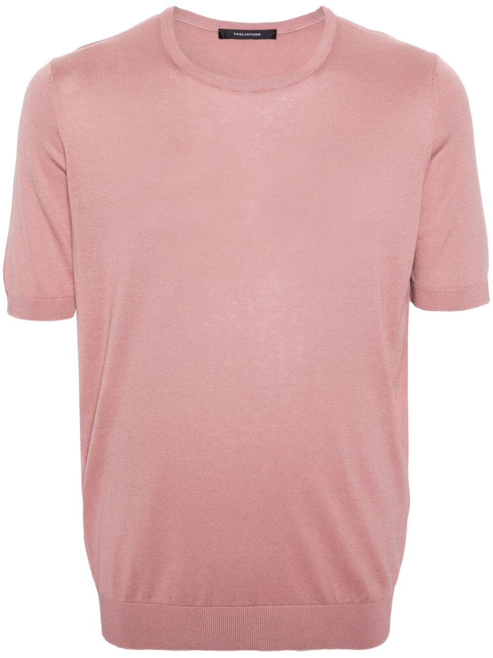 T-shirt rosa in seta
